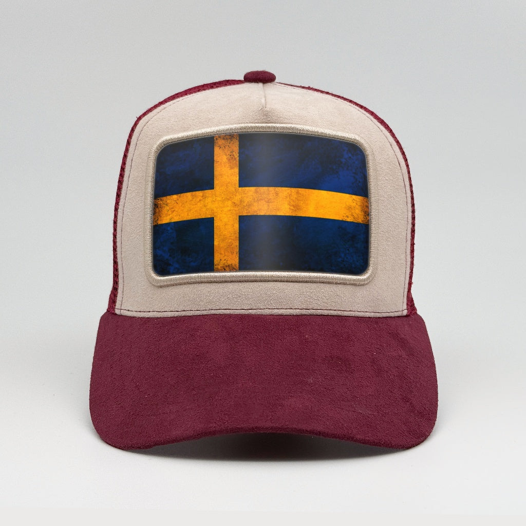 Swedish Flag - Rugged Resilience on the Faluröd Suede Trucker