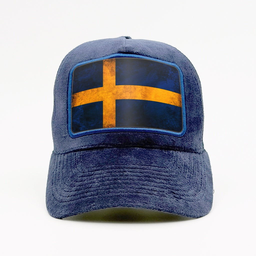 Swedish Flag - Rugged Resilience on the Fjord Velvet Trucker