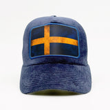 Swedish Flag - Rugged Resilience on the Fjord Velvet Trucker