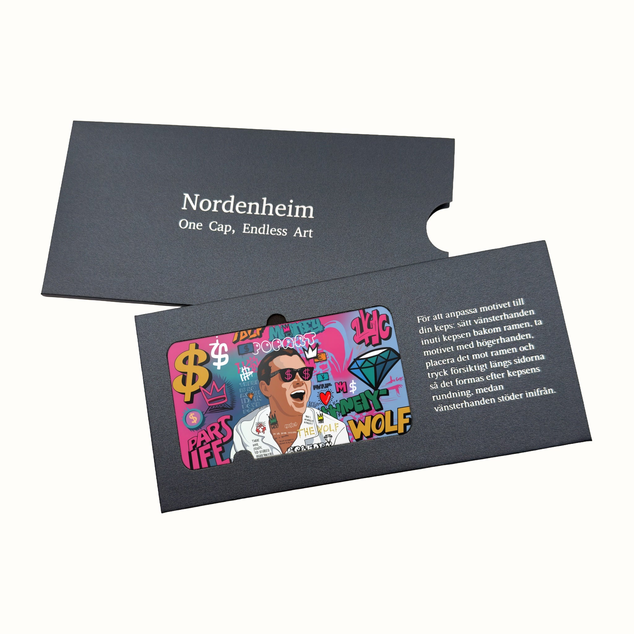 King of Capital – Wolf of Wall Street Pop Art Art Plate in its Nordenheim sleeve