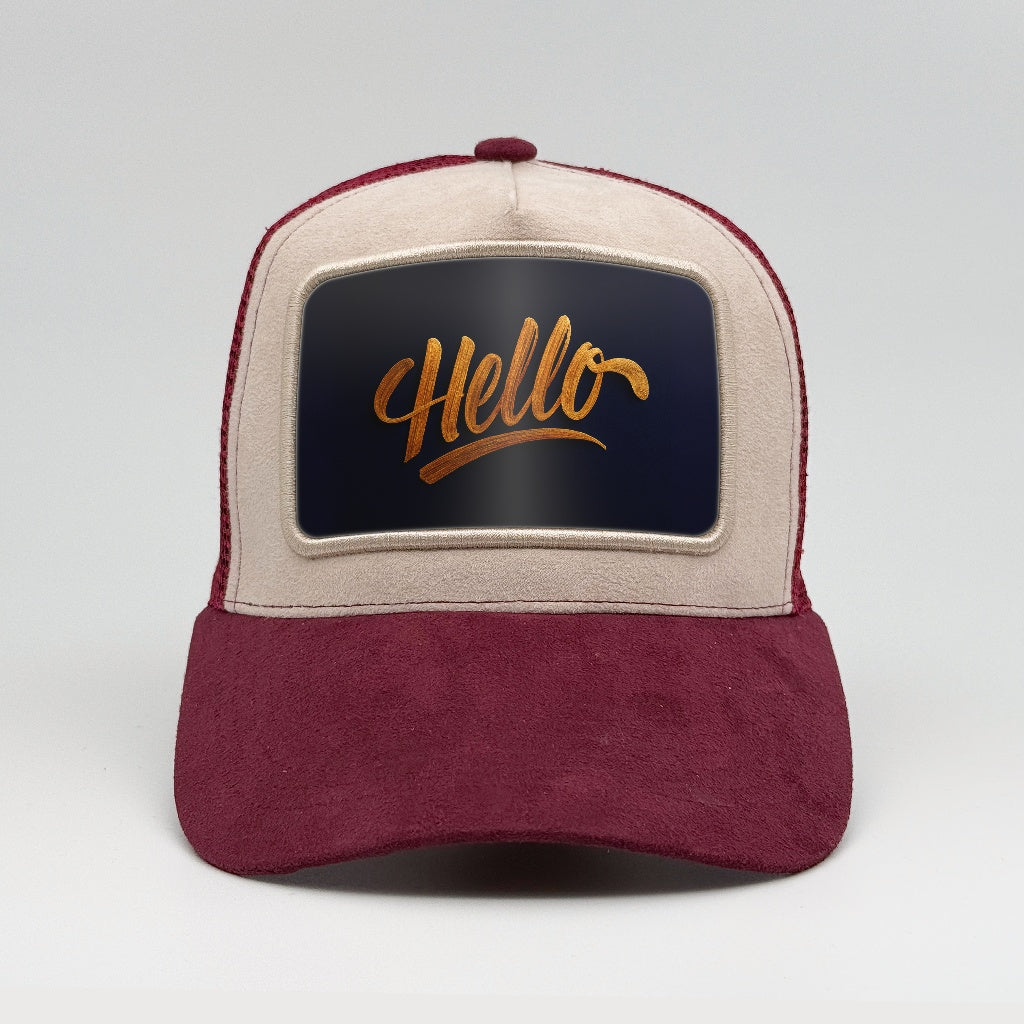 Hello – Gilded Greeting on the Faluröd Suede Trucker
