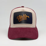 Hello – Gilded Greeting on the Faluröd Suede Trucker