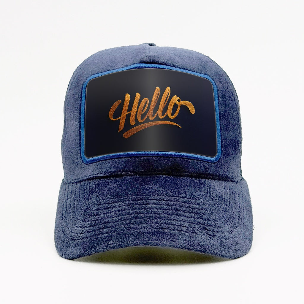 Hello – Gilded Greeting on the Fjord Velvet Trucker