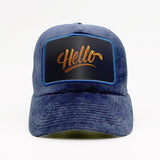 Hello – Gilded Greeting on the Fjord Velvet Trucker