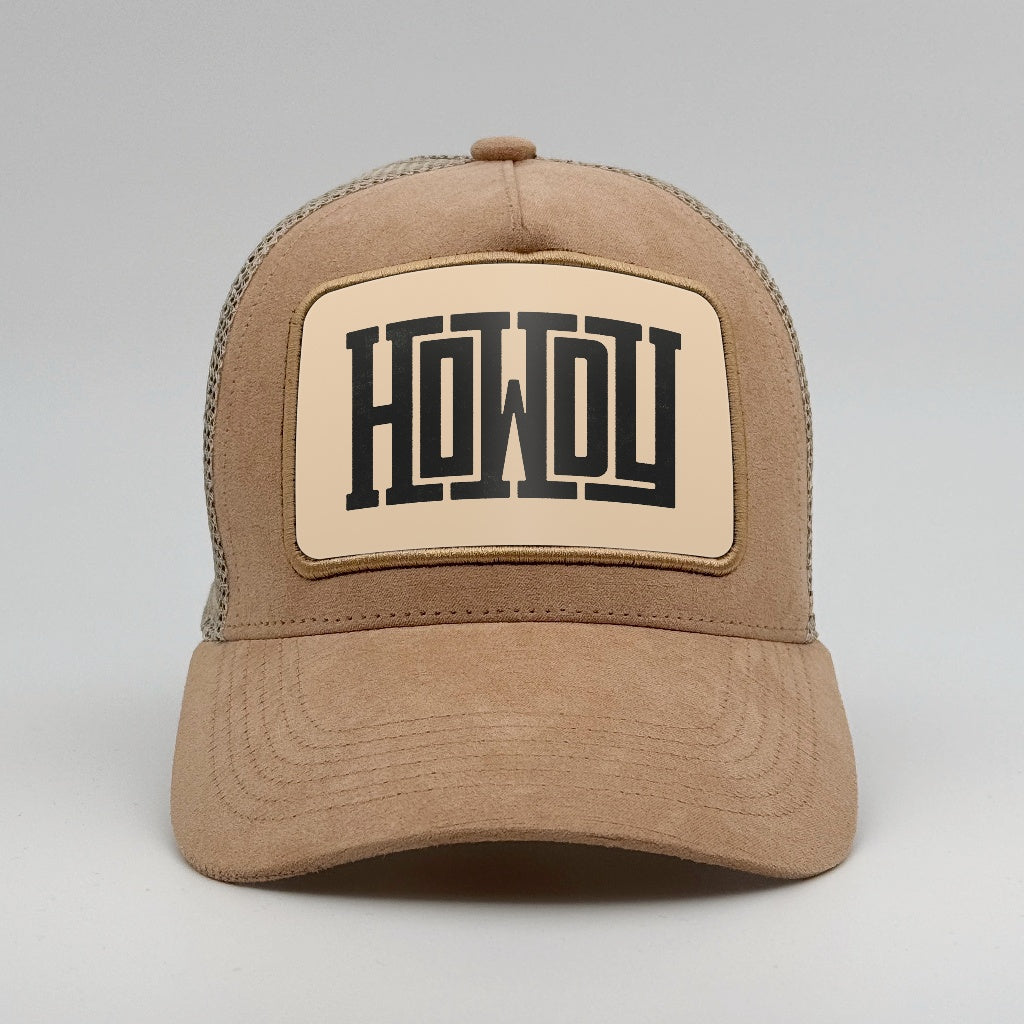 Howdy - Western Welcome on the Timmer Suede Trucker