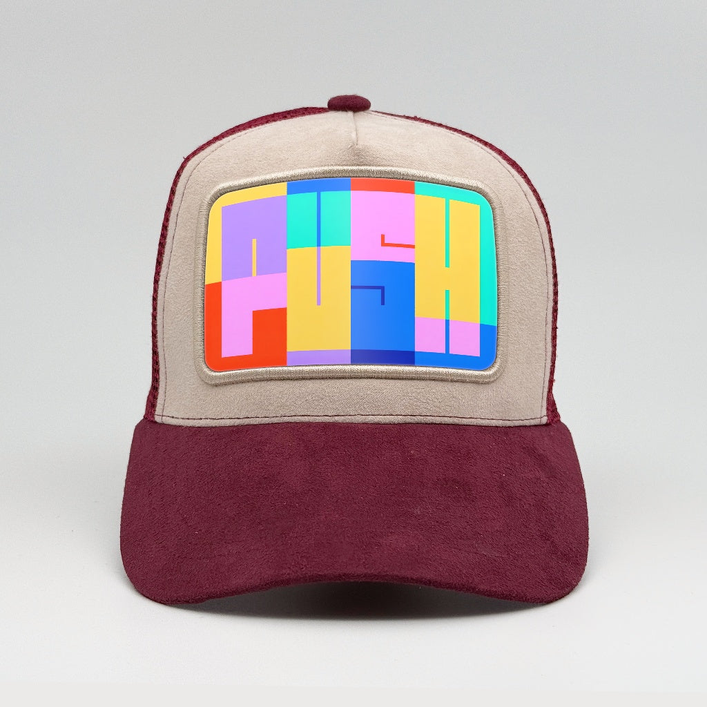 Abstract PUSH - Geometric Drive on the Faluröd Suede Trucker