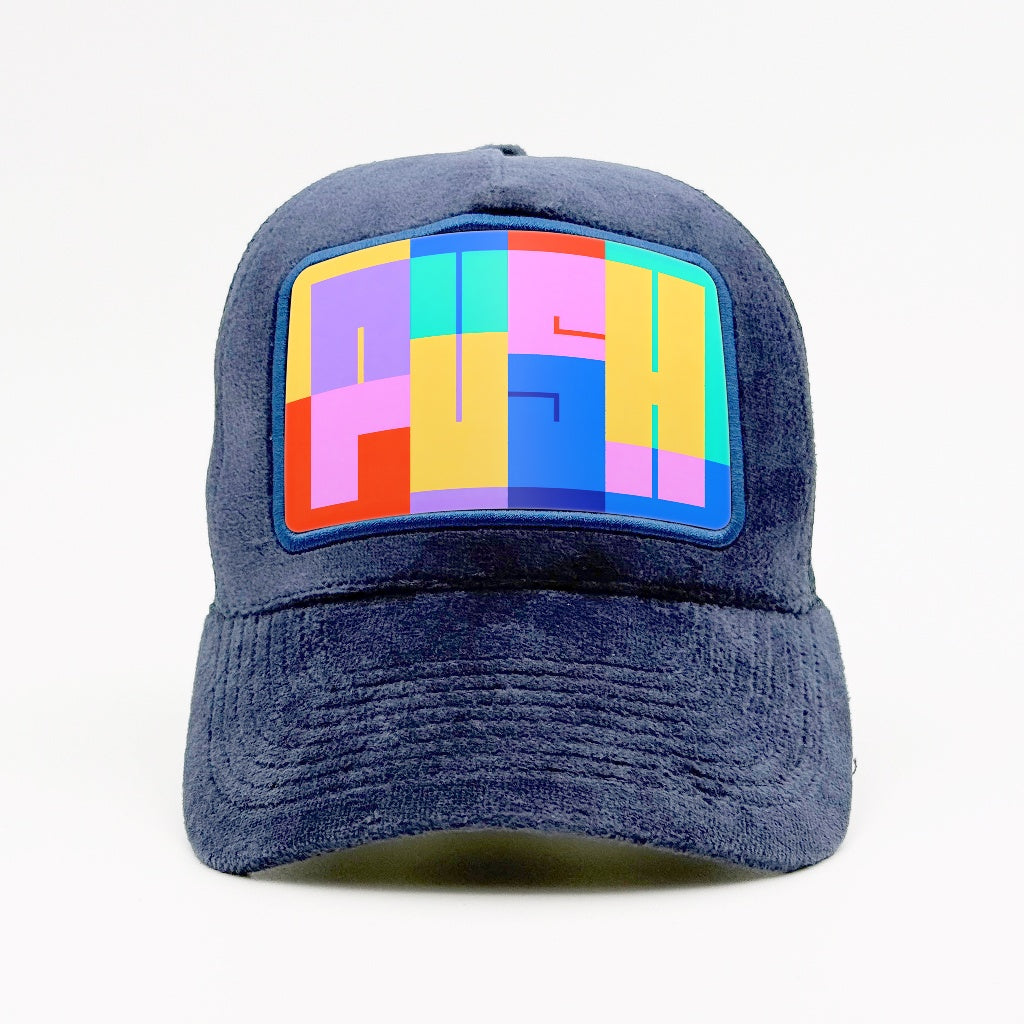 Abstract PUSH - Geometric Drive on the Fjord Velvet Trucker