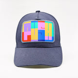 Abstract PUSH - Geometric Drive on the Marinblå Cotton Classic