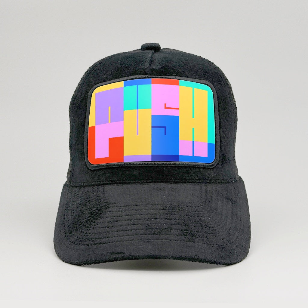 Abstract PUSH - Geometric Drive on the Midnatt Velvet Trucker