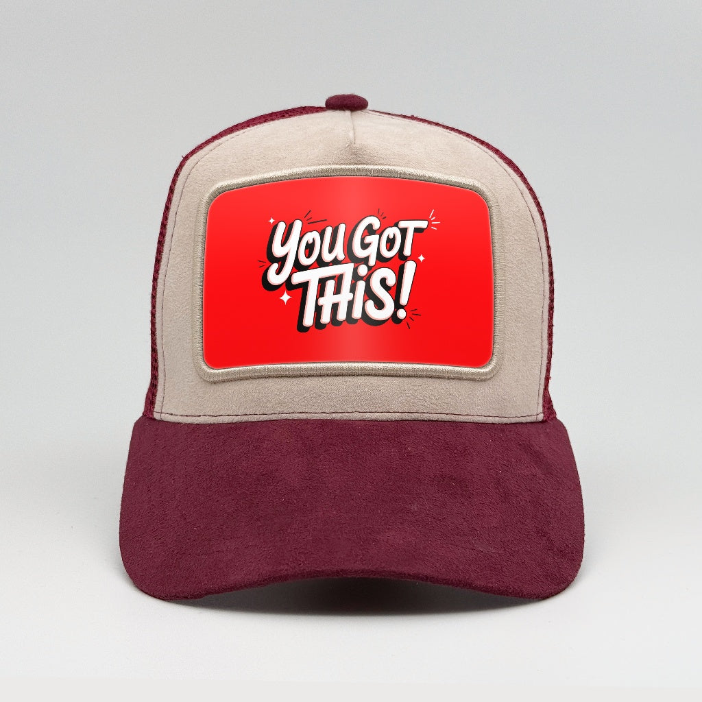 "You Got This!" on the Faluröd Suede Trucker